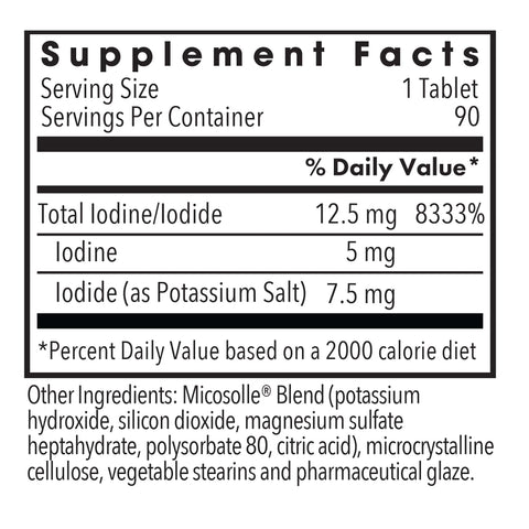Allergy Research Group- Iodoral 12.5 mg High Potency Iodine 180 tablets